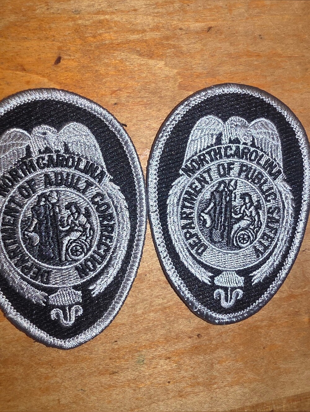 3 North Carolina Dept of Corrections Small Patch - Grey & Black (Public Safety)